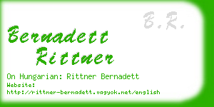 bernadett rittner business card